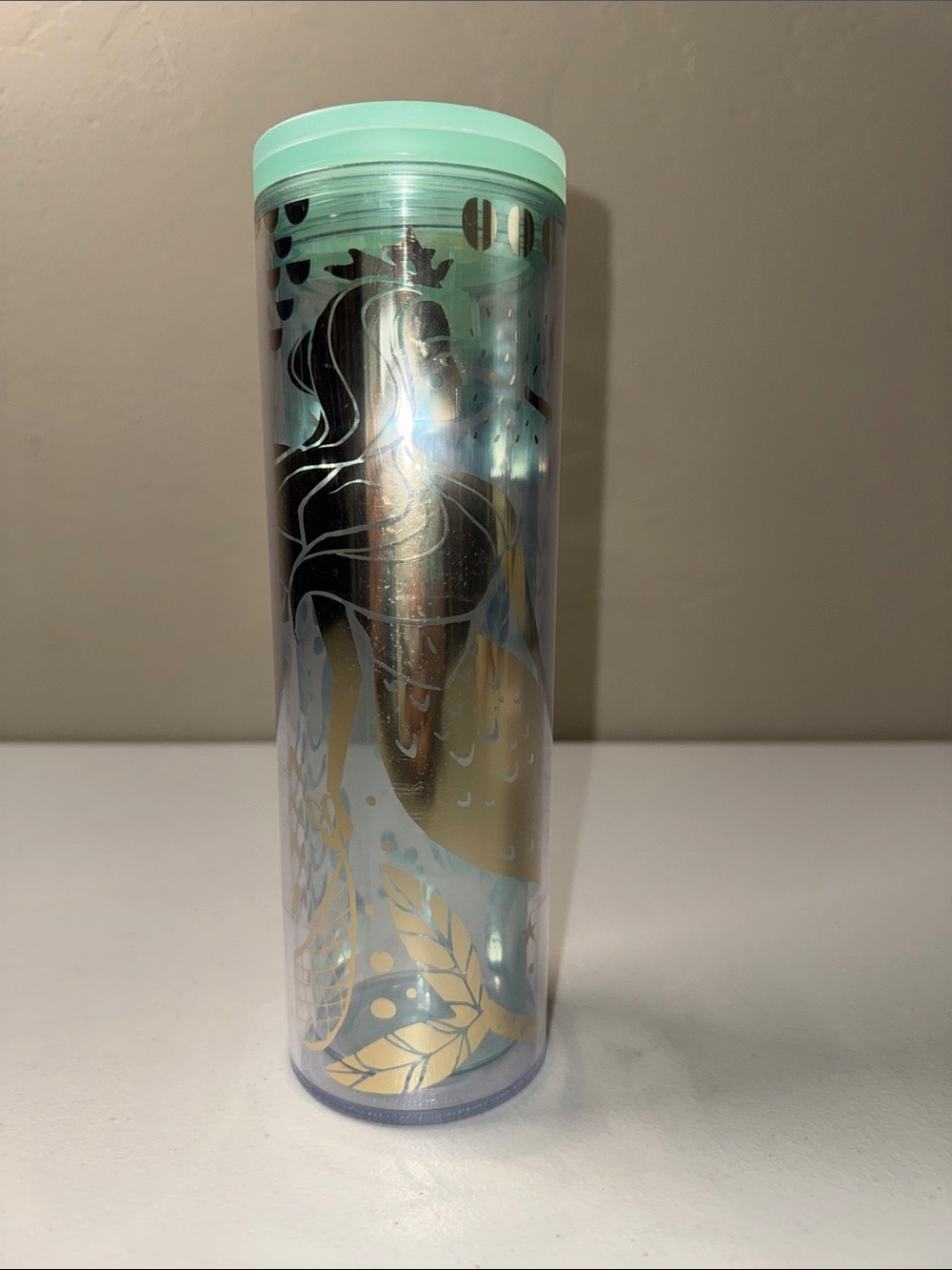 Starbucks Mint-Lid Mermaid Design Travel Bottle